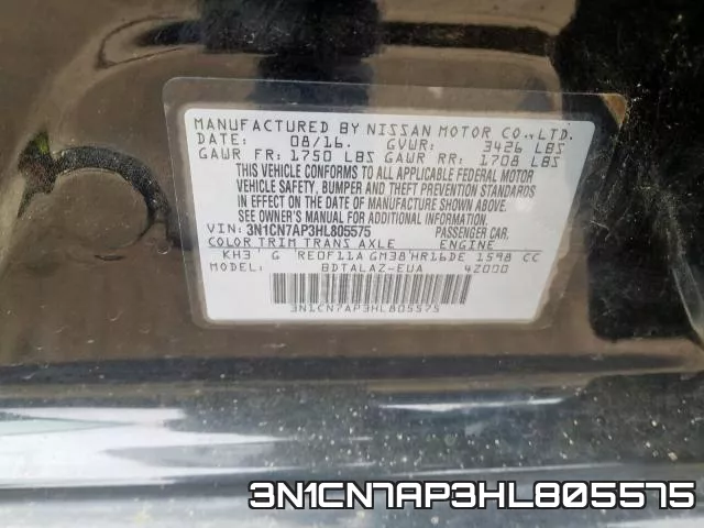 3N1CN7AP3HL805575 фото 2