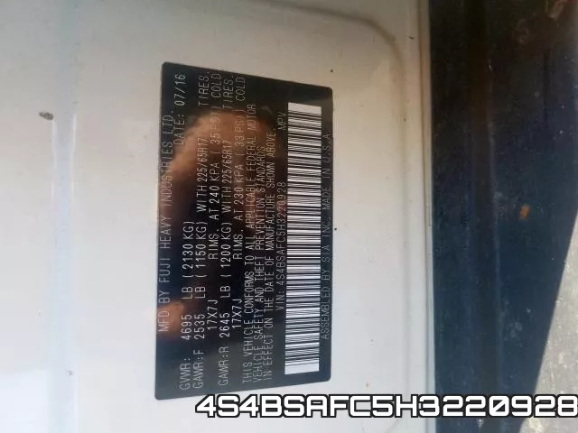 4S4BSAFC5H3220928 фото 2