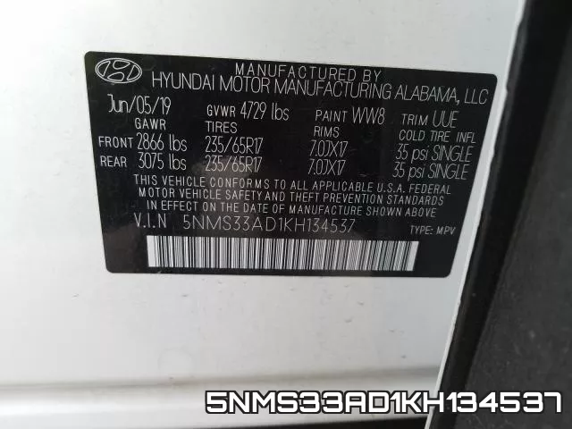 5NMS33AD1KH134537 фото 2