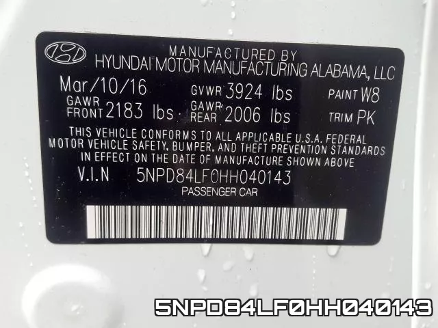 5NPD84LF0HH040143 фото 2