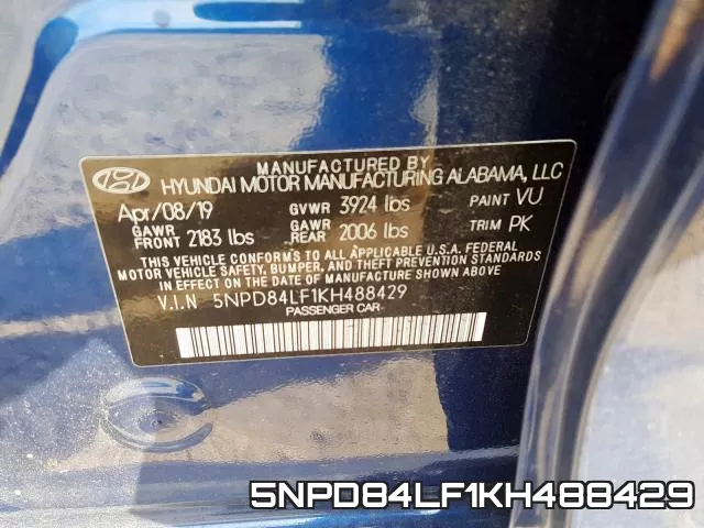 5NPD84LF1KH488429 фото 2