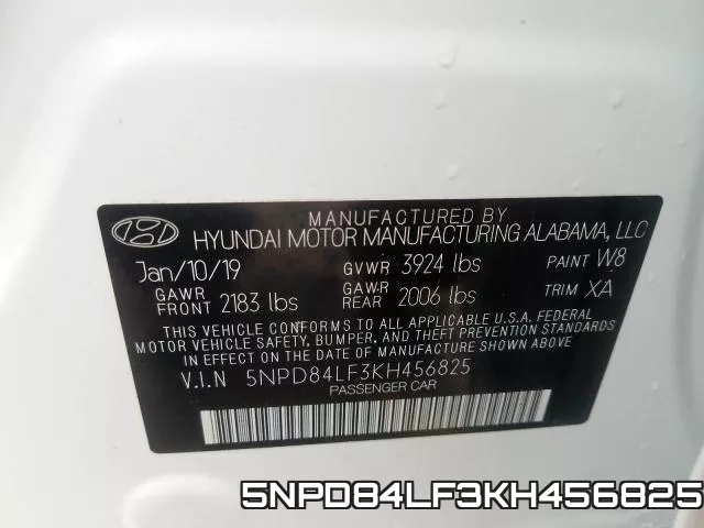5NPD84LF3KH456825 фото 2