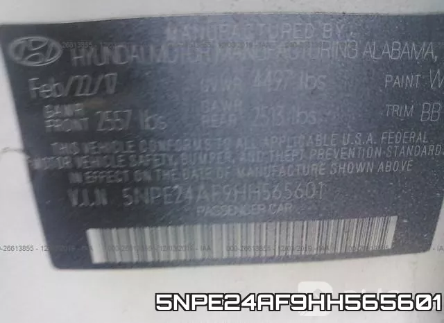 5NPE24AF9HH565601 фото 5
