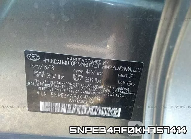 5NPE34AF0KH757414 фото 7