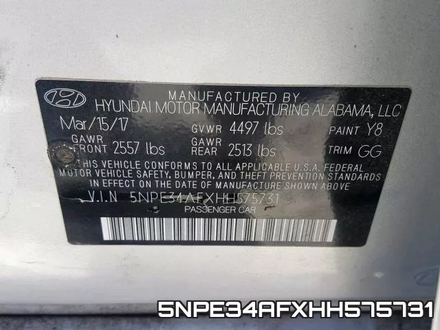 5NPE34AFXHH575731 фото 2