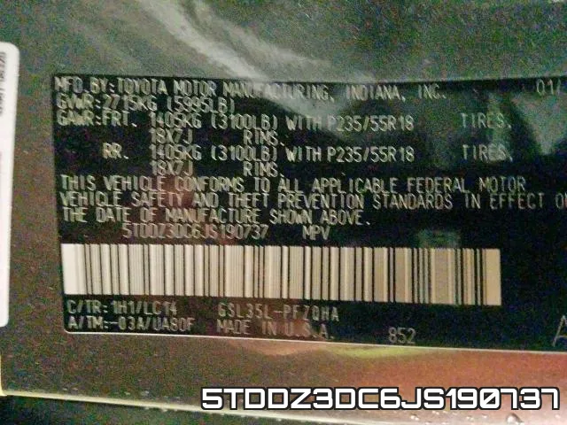 5TDDZ3DC6JS190737 фото 2