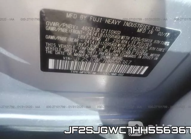 JF2SJGWC7HH556367 фото 8