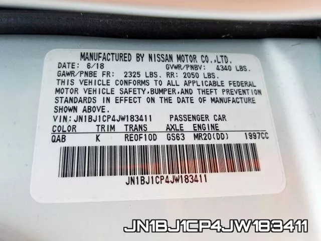 JN1BJ1CP4JW183411 фото 2