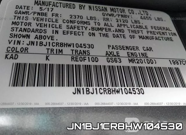 JN1BJ1CR8HW104530 фото 8