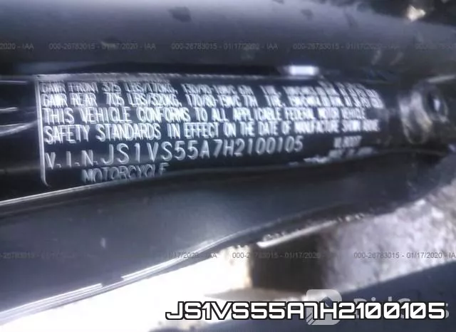 JS1VS55A7H2100105 фото 2