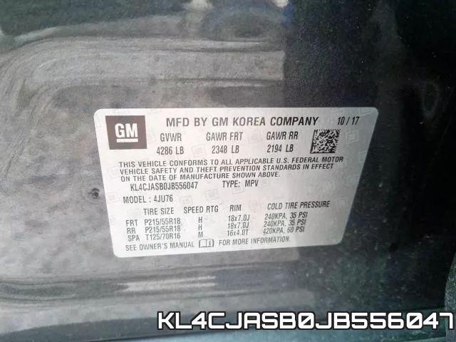 KL4CJASB0JB556047 фото 2