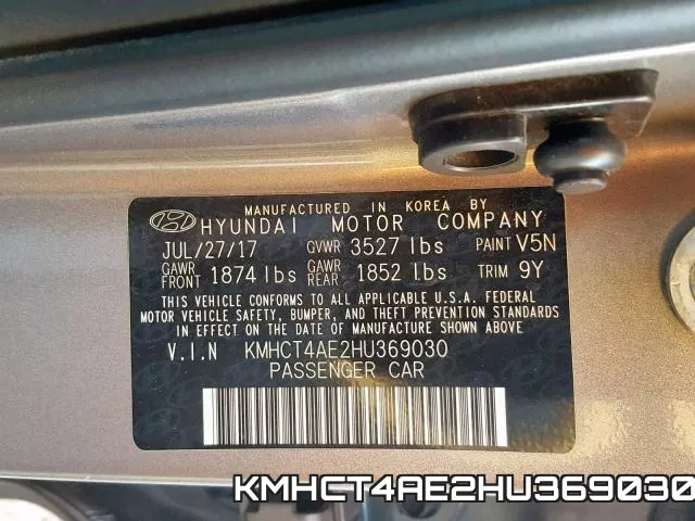 KMHCT4AE2HU369030 фото 2
