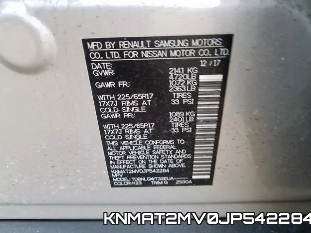 KNMAT2MV0JP542284 фото 2