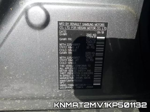 KNMAT2MV1KP501132 фото 2