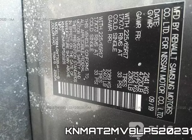 KNMAT2MV8LP520231 фото 5