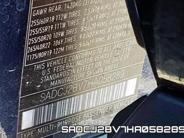 SADCJ2BV7HA058289 фото 2