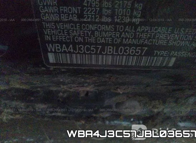 WBA4J3C57JBL03657 фото 8