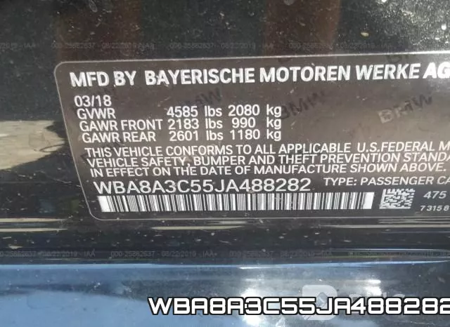 WBA8A3C55JA488282 фото 7