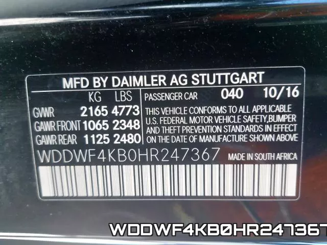 WDDWF4KB0HR247367 фото 2