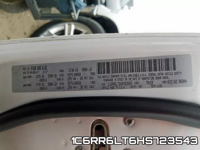 1C6RR6LT6HS723543 фото 2