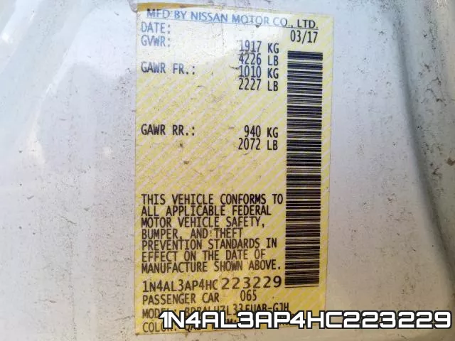 1N4AL3AP4HC223229 фото 2