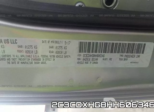 2C3CDXHG8HH606346 фото 7