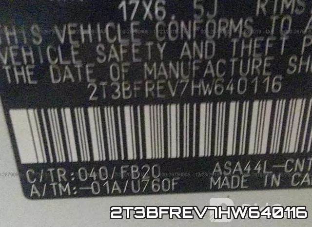 2T3BFREV7HW640116 фото 7