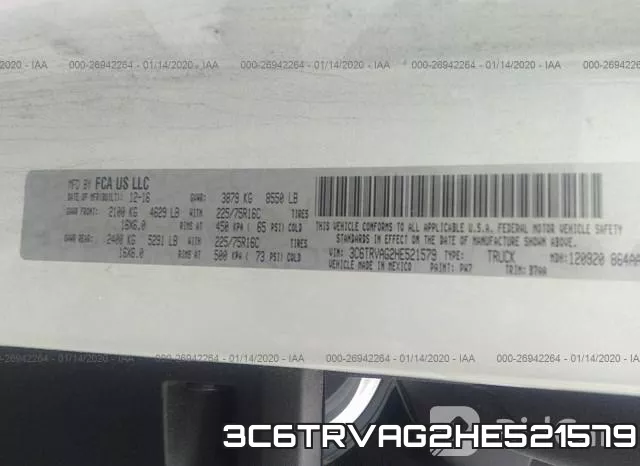 3C6TRVAG2HE521579 фото 9
