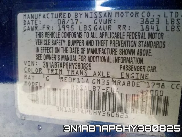 3N1AB7AP6HY380825 фото 2