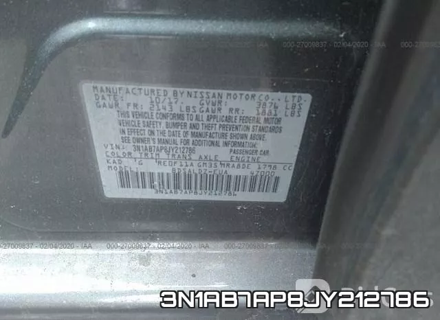 3N1AB7AP8JY212786 фото 7