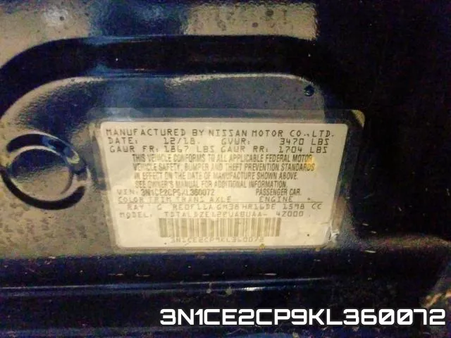 3N1CE2CP9KL360072 фото 2
