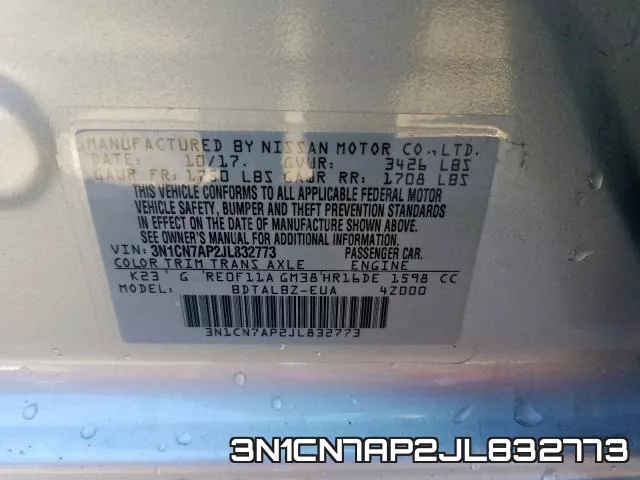3N1CN7AP2JL832773 фото 2