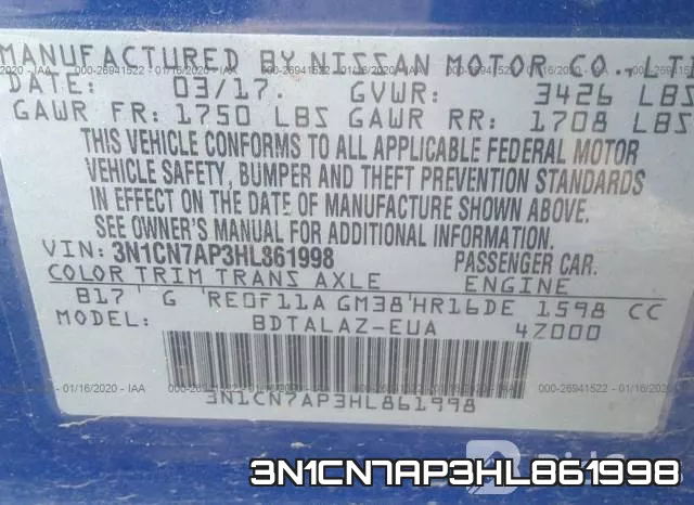 3N1CN7AP3HL861998 фото 10