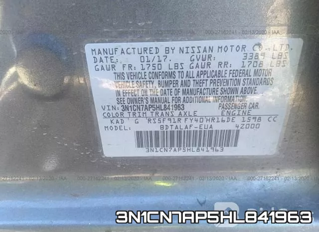 3N1CN7AP5HL841963 фото 8
