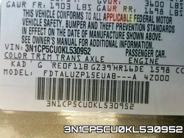 3N1CP5CU0KL530952 фото 2