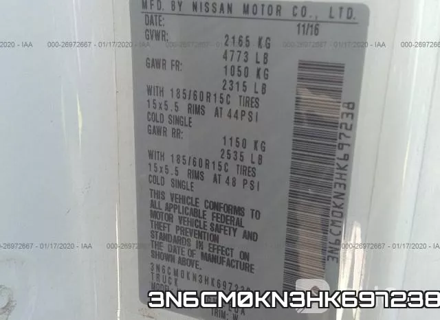 3N6CM0KN3HK697238 фото 7