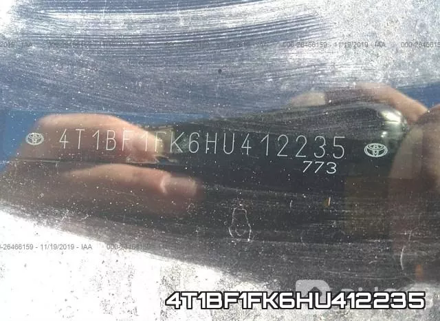 4T1BF1FK6HU412235 фото 8
