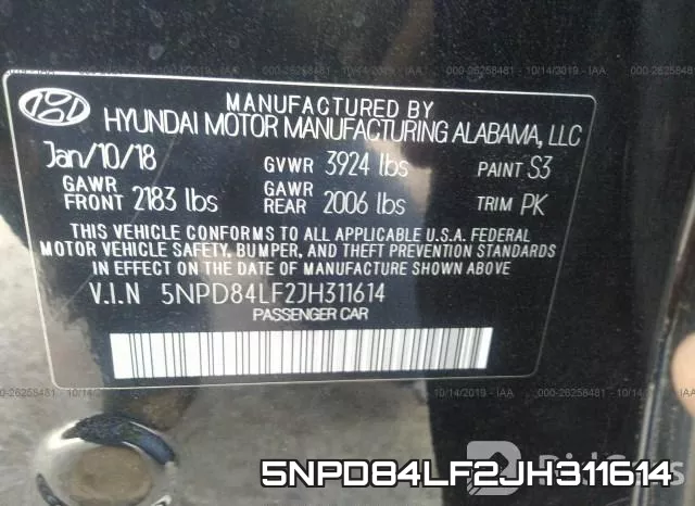 5NPD84LF2JH311614 фото 9