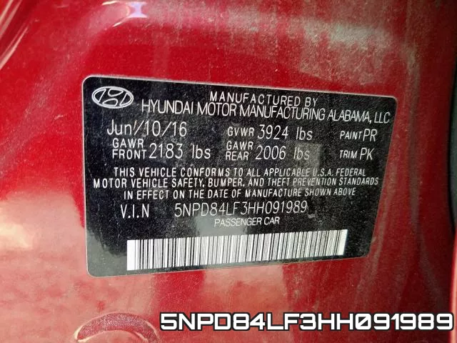 5NPD84LF3HH091989 фото 2
