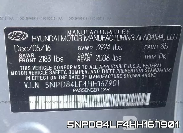 5NPD84LF4HH167901 фото 8