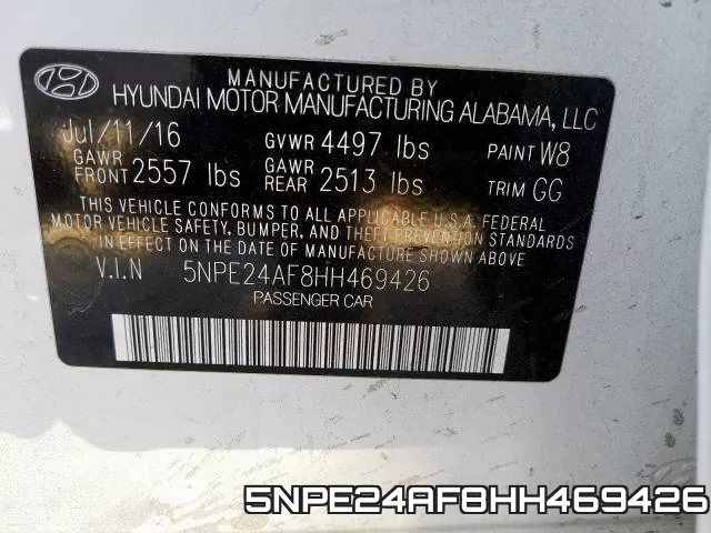 5NPE24AF8HH469426 фото 2