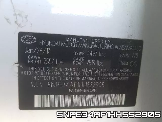 5NPE34AF1HH552905 фото 2