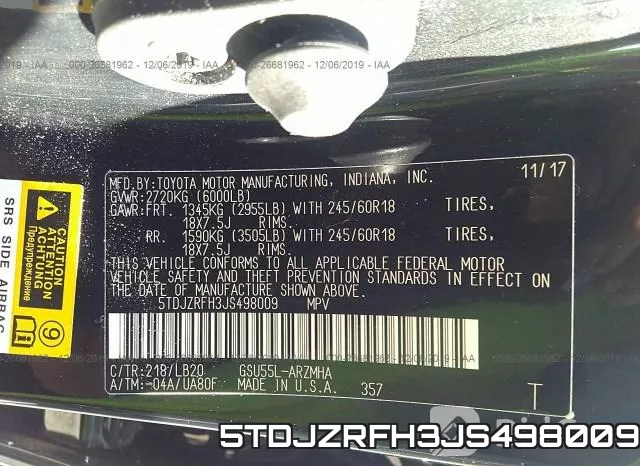 5TDJZRFH3JS498009 фото 9