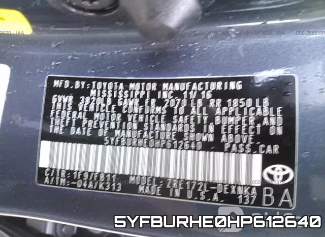 5YFBURHE0HP612640 фото 7