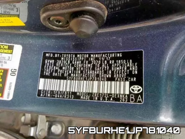 5YFBURHE1JP781040 фото 2