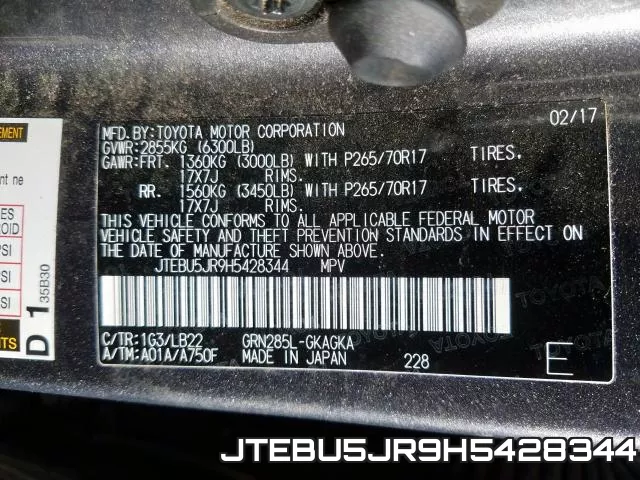 JTEBU5JR9H5428344 фото 2