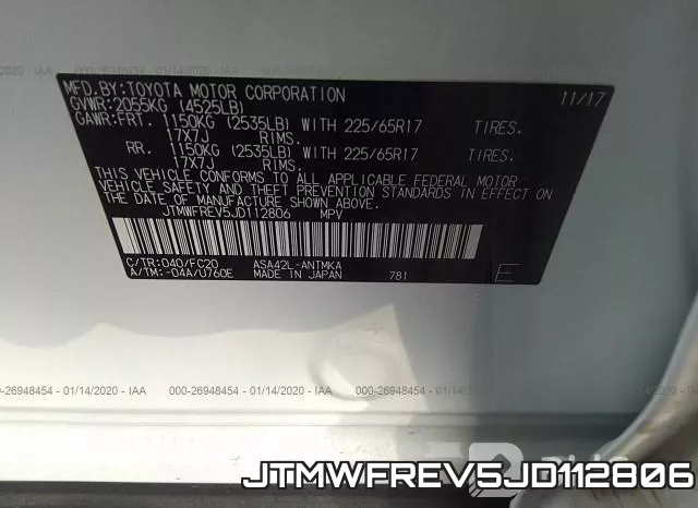 JTMWFREV5JD112806 фото 7