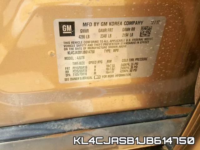 KL4CJASB1JB614750 фото 2