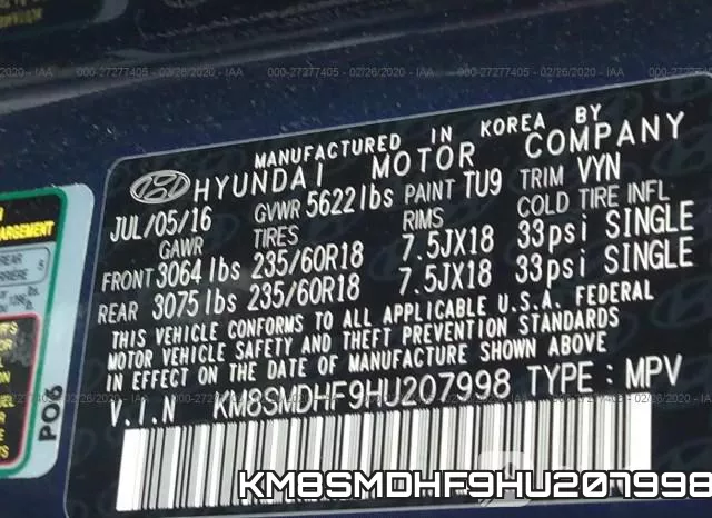 KM8SMDHF9HU207998 фото 7