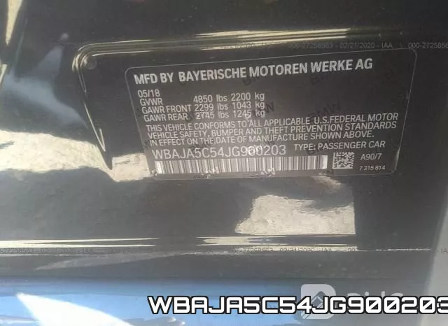 WBAJA5C54JG900203 фото 10